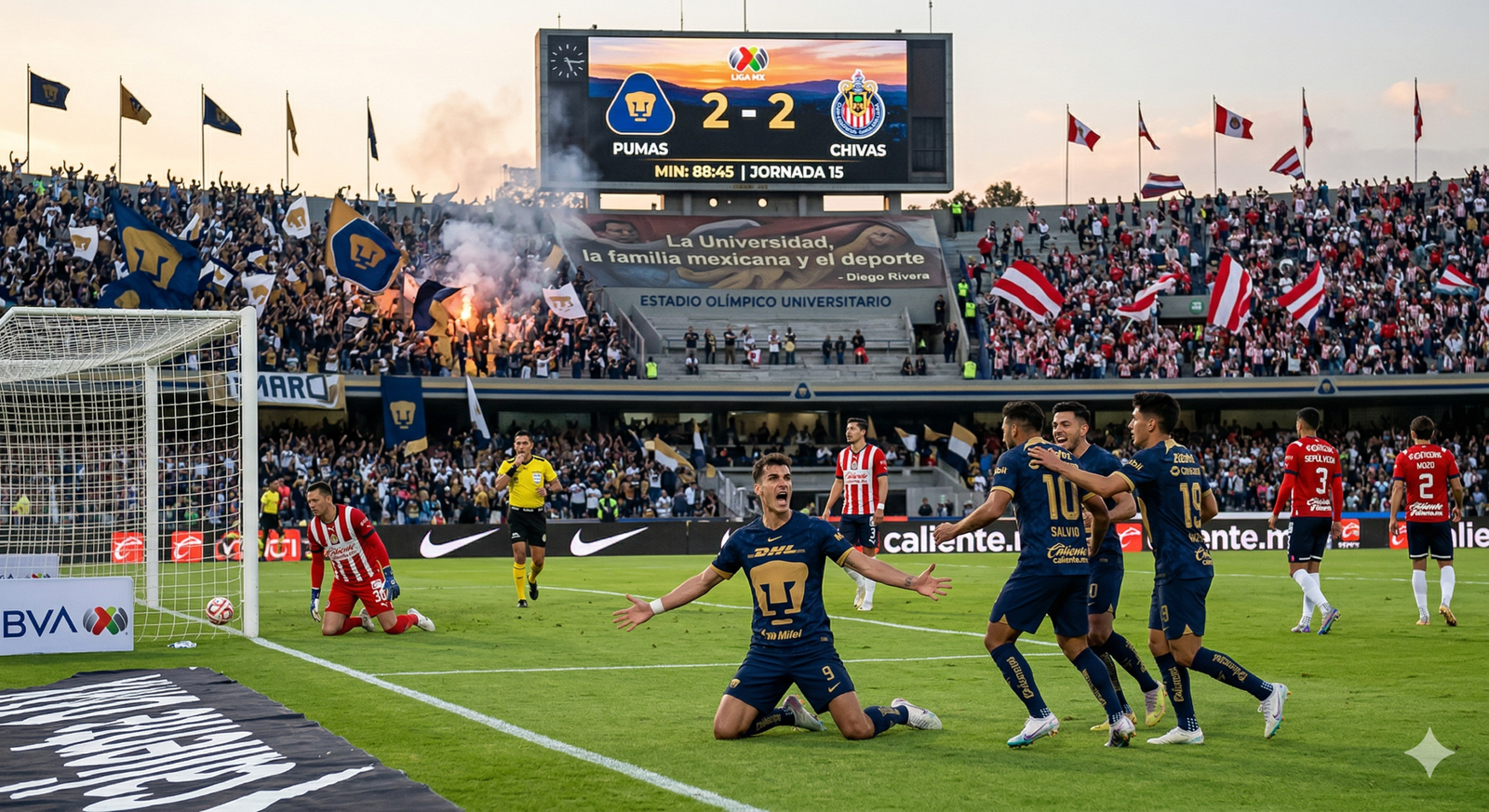 chivas pumas empatan