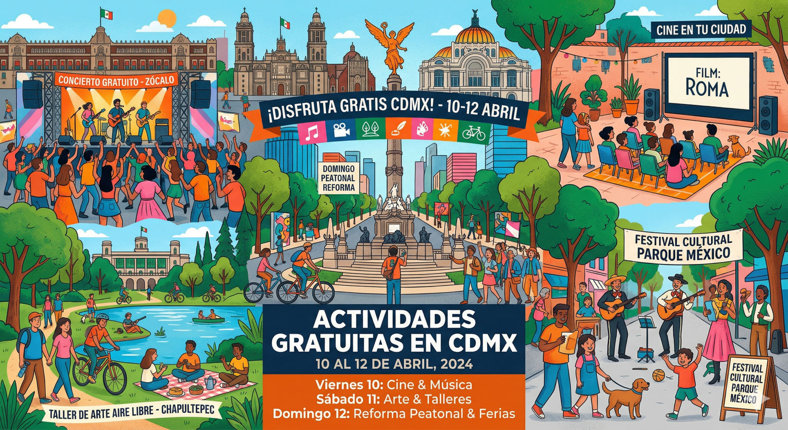 Qué hacer gratis en la CDMX del 10 al 12 de abril